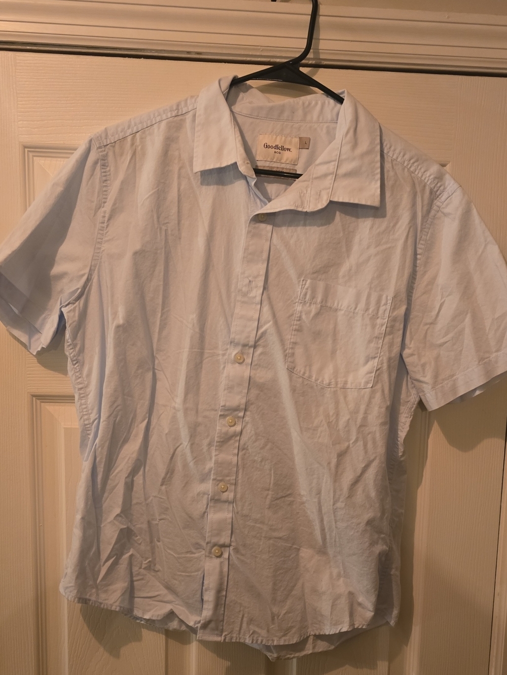 Goodfellow & Co Pale Blue Short-Sleeve Button-Down Shirt